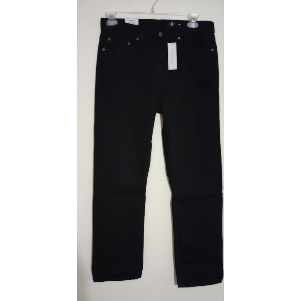 George Mens Regular Fit Straight Leg Jeans Black 100% Cotton 32x32 NWT